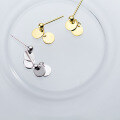 wholesale S925 silver earrings for women, Korean-style minimalist light bead mini small round disc studs, elegant and sweet ear accessories E7838-0-0