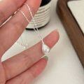 wholesale S925 Sterling Silver Water Drop Three-Dimensional Treasure Bottle Necklace for Women, Korean New Minimalist Style Collarbone Chain-0-3