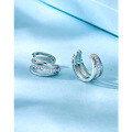 wholesale S925 Sterling Silver No-Piercing Ear Cuff Women's New French Style Earrings High-End Sense Elegant Integrated Ear Clip-0-1