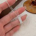 wholesale S925 Sterling Silver "Ice Crush Princess, Please Get Rich" Explosive Pendant Necklace for Women, Internet-Famous Collarbone Chain-0-3