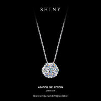 Metal Material Sunflower Collarbone Necklace, Ins Style Hot New Morchain-S925 sterling silver + 50 points white moissanite
