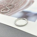 wholesale 925 Sterling Silver Single Row Diamond Ring for Women, Korean Style Minimalist Narrow Band Stackable Index Finger Ring-0-1