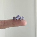 wholesale S925 Sterling Silver Monet Wisteria Flower Ring Romantic and Exquisite Vintage Purple Flower Enamel Drop Ring for Women-0-3