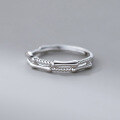 wholesale S925 Sterling Silver Fresh and Sweet Ins-Style Minimalist Exquisite Double-Layer Bamboo Joint Ring R02840-0-2