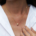 Sterling Silver Moissanite Honeycomb Mirror Pendant Necklace-0-1