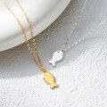 wholesale S925 Silver Korean Version Minimalist Elegant Ins Style Viral Exquisite Small Fish Necklace Y02137-0-0