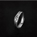 wholesale 925 Sterling Silver Mengze Ring, Open Adjustable Unisex Minimalist Ins Trendy Fashion Design Niche Thai Silver Ring-0-1