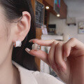 wholesale S925 Silver Fashion Minimalist Curved Wide-Brushed Texture Earrings, Versatile and Trendy Ins Style-0-3
