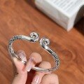 wholesale 9999 Pure Silver Cuff Bracelet - The Hit Black Myth: Wukong's Golden Hoop, Ancient Craftsmanship, Great Sage Equalling Heaven's Staff Jewelry-0-2