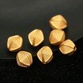 wholesale Gold-plated 925 Silver Zodiac Beads, Ancient Method Silver Rhombus Beads, DIY Bracelet Accessories, Hand Stringing Spacer Beads-0-0