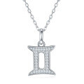 wholesale S925 Silver New Classic Twelve Zodiac Signs Series Pendant with D Color Moissanite, Unisex Necklace-0-15