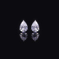wholesale S925 sterling silver gold-plated Audrey Hepburn-style pear-shaped moissanite eagle claw earrings with 05/15/2 carat teardrop stones-0-0