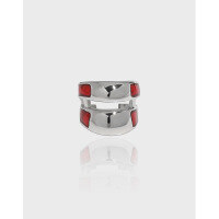 wholesale S925 Sterling Silver Korean Version Ins Small and Unique Design Minimalist Versatile Drip Glaze Texture Ear Clip for Women Without Piercings-Platinum [single] 925 silver