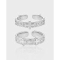 wholesale S925 Sterling Silver New, Niche, Original, and Unique Cross-Engraved Ins Trendy Premium Ring for Women-0-0