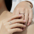 wholesale S925 Silver Moissanite Couple Ring Adjustable Mobius Ring Trendy Fashion Jewelry Ready Stock Wholesale-0-2