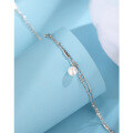 wholesale 925 Sterling Silver Pearl Star Double Layer Bracelet for Women, Summer Light Luxury Small Fresh Delicate Female Accessory Gift for Best Friend-0-3