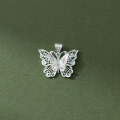 wholesale 990 Sterling Silver Fresh Sweet Ins Style Exquisite Design Hollow Lace Butterfly Pendant Y01581-0-2