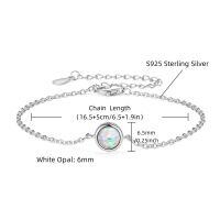 Sterling Silver Bracelet with Round Emerald-Like Gemstone, Vintage Style Clearance with Free Shipping-Model M [Clearance Sale with Free Shipping]  925 Silver