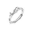 wholesale 925 Sterling Silver Minimalist Fish in Water Couple Rings, Engraved Matching Bands Gift for Girlfriend-0-6