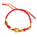wholesale [925 Silver Gold Plated] New Chinese Style Heirloom Certificate Auspicious Lock Inlaid with Hetian Jade Red Hand-Braided Rope Bracelet for Women-0-4