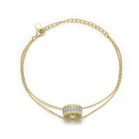 wholesale 18K Gold Plated Sterling Silver S925 Silver Bracelet, Niche Amazon Cross-Border Bestseller Jewelry Wholesale eBay-Gold 925 silver