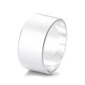 wholesale S925 Sterling Silver Minimalist Wide Band Smooth Ring European and American Cross-Border Fashion Versatile Commuter Index Finger Ring-0-4