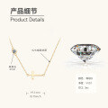 S925 Sterling Silver Moissanite Cross Pendant Necklace for Women-0-5