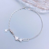 wholesale S925 Maker Ballpoint Skirt Diamond-Encrusted Dress Yilianlian Star Bracelet Fashionable Exquisite Niche Hand Jewelry for Girlfriend Bestie-Skirt Love Bracelet>925 Silver
