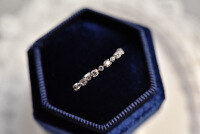 wholesale Metal: 925 Sterling Silver New Style Micro-Paved Zircon Slim Stackable Row Diamond Ring Pinky Ring for Women, Fashionable and Chic-R140 White No. 9