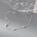 wholesale S925 Silver Nalan Fresh Sweet Ins Style Niche Design Exquisite Minimalist Waterdrop Bead Anklet S7877-0-2