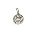 wholesale S925 Sterling Silver Fu Character Round Pendant Charm for Bracelet Necklace DIY Handmade Jewelry Accessories-0-4