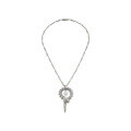 wholesale Metal material: 925 silver gold-plated Pendant chain with high-carbon diamond, Muzo green gemstone, advanced jewelry for banquet, women's necklace-0-4