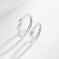 wholesale 925 Sterling Silver Mobius Best-Selling Versatile Couple Rings, Minimalist and High-End Style Matching Bands for Girlfriend for 520-0-5