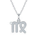 wholesale S925 Silver New Classic Twelve Zodiac Signs Series Pendant with D Color Moissanite, Unisex Necklace-0-12