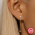 wholesale 925 Sterling Silver Metal with Marquise-cut Diamond and Pearl Earrings, Small Ins Style-0-1