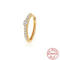 wholesale S925 Sterling Silver Classic Versatile Super Sparkling Diamond-Studded Hoop Ear Clasp Earrings forINS。-0-10
