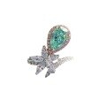 wholesale 925 Silver Zhuo Zhifan New Paraiba Color 6*9 Ring for Women, Small and Unique Design, Fashionable and Versatile-0-4