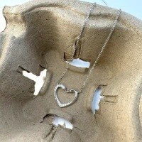 wholesale S925 Sterling Silver Maker Double Swan Heart Pendant Hollow-Out Full Diamond Fashion Heart Necklace Women's Collarbone Chain High-End-Swan Heart Necklace--Platinum 925 Silver