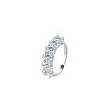 wholesale S925 Sterling Silver Moissanite Stackable Ring for Women, Stackable Couple's Ring, Birthday Gift for Girlfriend-0-4
