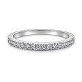 wholesale 925 Sterling Silver Zircon Wedding Ring Set for Women, European and American Jewelry Wholesale-0-2