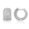 wholesale S925 Sterling Silver Women's Cross-Border Small Wide Version Zircon Ear Studs Earrings-0-5