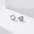 wholesale S925 Sterling Silver Niche-Designed Zircon Freshwater Pearl Ear Studs Women's Versatile Fashion Elegant Jewelry Wholesale-0-3