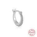 wholesale S925 Sterling Silver trendy small bead hoop earrings, an INS-inspired creative design popular in Europe and America-0-4