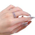 wholesale S925 Silver New Style Pink Beauty Ancient Method Wide-Band Diamond-Pointed Ring with Full Diamond Inlay, Xiaohongshu Model-0-4