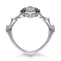 wholesale S925 Sterling Silver European and American Cross-Border Crown Black Nano Zirconia Ring for Women, Unique and Exaggerated Design, Small and Niche, Pure Silver-0-2