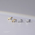 wholesale 925 Sterling Silver Cross X Letter Stud Earrings For Women-0-1