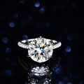 S925 Sterling Silver 6-Claw 5ct Moissanite Solitaire Ring-0-4