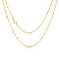wholesale 18K Yellow Gold, 14K White Gold, 9K Rose Gold Flash O-Link Cross Truck Pattern Chain Bone Necklace Available in Various Sizes and Lengths-0-2