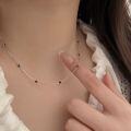 wholesale S925 Sterling Silver Light Luxury Minimalist Zircon Necklace for Women, Korean Summer Small Design Popular Versatile Collarbone Chain-0-0