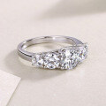 925 Sterling Silver 1-Carat Moissanite Women's Ring, Multi-Stone, Exquisite Craftsmanship, New High-End Niche Design-0-2